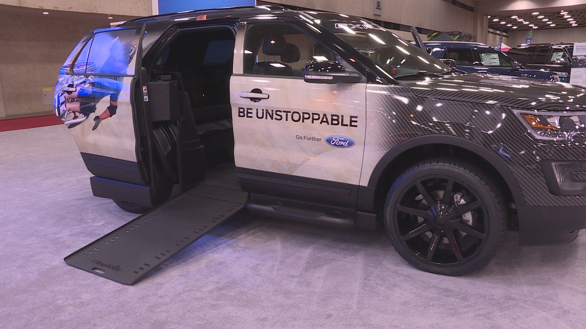 Wheelchairaccessible SUV on display at Dallas Auto Show